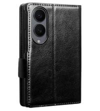 Кожен Калъф за Samsung Z Fold 8, Qialino Leather Book Case, Черен - 2