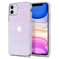 Противоударен Блестящ Калъф за iPhone 11, Spigen Liquid Crystal Glitter Quartz Case, Прозрачен - 3