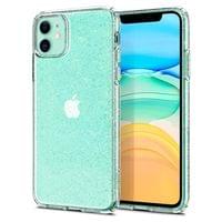 Противоударен Блестящ Калъф за iPhone 11, Spigen Liquid Crystal Glitter Quartz Case, Прозрачен - 4