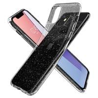 Противоударен Блестящ Калъф за iPhone 11, Spigen Liquid Crystal Glitter Quartz Case, Прозрачен - 5