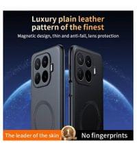 Magsafe калъф за Xiaomi 17T Pro, GKK Leather Case, Черен - 2 Magsafe калъф за Xiaomi 17T Pro, GKK Leather Case, Черен - 2