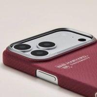 Magsafe Калъф за iPhone 17 Pro Max, Pitaka Edge Harvard Case Crimson, Червен - 5 Magsafe Калъф за iPhone 17 Pro Max, Pitaka Edge Harvard Case Crimson, Червен - 5