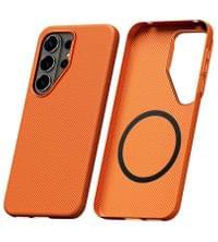 Magsafe Калъф за Samsung S26 Ultra, Carbon Desigh Case, Оранжев - 1