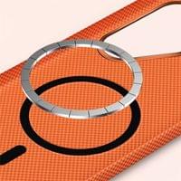 Magsafe Калъф за Samsung S26 Ultra, Carbon Desigh Case, Оранжев - 3