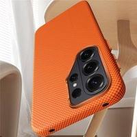 Magsafe Калъф за Samsung S26 Ultra, Carbon Desigh Case, Оранжев - 6