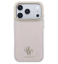 Magsafe Калъф за iPhone 18 Pro/ 17 Pro, Guess Leather Stripe Peony 4G Mag Case, Розов - 2 Magsafe Калъф за iPhone 18 Pro/ 17 Pro, Guess Leather Stripe Peony 4G Mag Case, Розов - 2