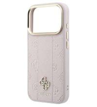 Magsafe Калъф за iPhone 18 Pro/ 17 Pro, Guess Leather Stripe Peony 4G Mag Case, Розов - 4 Magsafe Калъф за iPhone 18 Pro/ 17 Pro, Guess Leather Stripe Peony 4G Mag Case, Розов - 4