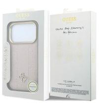Magsafe Калъф за iPhone 18 Pro/ 17 Pro, Guess Leather Stripe Peony 4G Mag Case, Розов - 6 Magsafe Калъф за iPhone 18 Pro/ 17 Pro, Guess Leather Stripe Peony 4G Mag Case, Розов - 6
