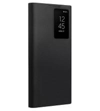 Активен Кожен Калъф за Samsung S24 Ultra, Qialino Smart View Book Case, Черен - 3