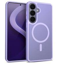 Magsafe Калъф за Samsung S26, Crong Hybrid Matte Magnetic Case, Лилав - 1