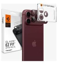 Протектор за Камерата на iPhone 18 Pro Max, Spigen EZ Fit Optik Pro XL Glas.tR Burgundy, Бордо - 1