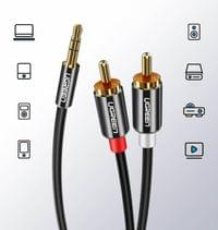 Аудио Кабел, Ugreen AV116 Jack 3.5mm към 2 x RCA 5m, Черен - 4