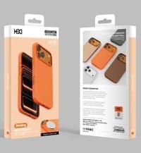 Magsafe Калъф за iPhone 17 Pro Max, HDD Diving Leather Mag Case, Оранжев - 3