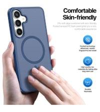 Magsafe Калъф за Samsung S26 FE/ S25 FE, Dux Ducis Yind Mag Case, Син - 4 Magsafe Калъф за Samsung S26 FE/ S25 FE, Dux Ducis Yind Mag Case, Син - 4