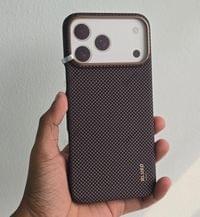 Magsafe Калъф за iPhone 17 Pro Max, Blueo Slim Aramid Fiber Case, Кафяв - 2