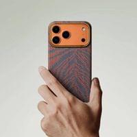 Magsafe Калъф за iPhone 17 Pro Max, Pitaka Edge Breath of Veins Case Burning Orange, Оранжев - 5