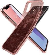 Противоударен Блестящ Калъф за iPhone 11, Spigen Liquid Crystal Glitter Quartz Case, Розов - 2