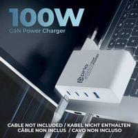 Зарядно с USB-A/USB-C x3, Prio GaN PD PPS Charger 100W, Бял - 3