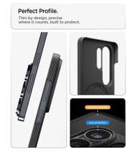 Magsafe Карбонов Калъф за Samsung S26 Ultra, Spigen Airskin Aramid Mag Case, Черен - 13