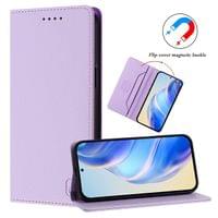 Кожен Калъф с Джобове за Xiaomi 15T, Rfid Wallet Case, Лилав - 5