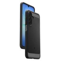 Противоударен Силиконов Калъф за Samsung A17, Spigen Rugged Armor Case, Черен - 7