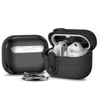 Силиконов Калъф за Samsung Galaxy Buds 3 Pro/ 3 FE/ 3, Tech-Protect Slim Hook Case, Черен - 1