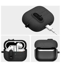 Силиконов Калъф за Samsung Galaxy Buds 3 Pro/ 3 FE/ 3, Tech-Protect Slim Hook Case, Черен - 2