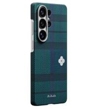 Magsafe Калъф за Samsung S26 Ultra, Pitaka Edge Flora in Grid Case Forest Dawn, Зелен - 1 Magsafe Калъф за Samsung S26 Ultra, Pitaka Edge Flora in Grid Case Forest Dawn, Зелен - 1