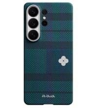 Magsafe Калъф за Samsung S26 Ultra, Pitaka Edge Flora in Grid Case Forest Dawn, Зелен - 2 Magsafe Калъф за Samsung S26 Ultra, Pitaka Edge Flora in Grid Case Forest Dawn, Зелен - 2