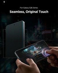 Затъмняващ Протектор за Samsung S26 Plus, Spigen Privacy Glass tR EZ Fit 2бр., Черен - 11 Затъмняващ Протектор за Samsung S26 Plus, Spigen Privacy Glass tR EZ Fit 2бр., Черен - 11