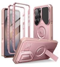Противоударен Калъф 360 за Samsung S26 Ultra, Tech-Protect Kevlar Cam+ 2-Set Case, Розов - 1