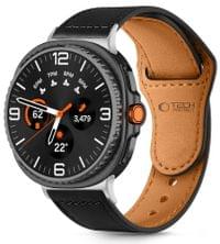 Кожена Каишка за Samsung Watch 8/ 8 Classic 40/ 44/ 46mm, Tech-Protect LeatherFit Band, Черен - 1