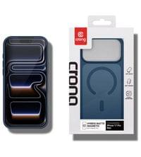 Magsafe Калъф за iPhone 17 Pro Max, Crong Hybrid Matte Magnetic Case, Тъмно син - 3