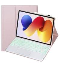 Калъф с Клавиатура за Xiaomi Redmi Pad 2 Pro 12.1&amp;quot;, Keyboard+TouchPad Backlit Case, Розов - 1