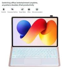 Калъф с Клавиатура за Xiaomi Redmi Pad 2 Pro 12.1&amp;quot;, Keyboard+TouchPad Backlit Case, Розов - 4