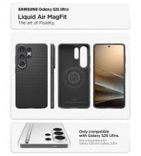 Magsafe Калъф за Samsung S26 Ultra, Spigen Liquid Air Mag Fit Matte Black Case, Черен - 7