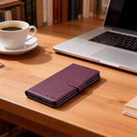 Кожен Калъф с Джобове за Samsung S26 Ultra, Tech-Protect Wallet Book Case, Бордо - 3