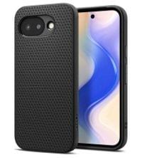 Противоударен Калъф за Google Pixel 10A, Spigen Liquid Air Matte Black Case, Черен - 1
