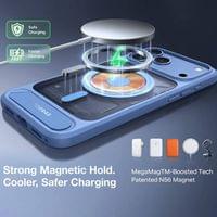 Magsafe Калъф за iPhone 18 Pro Max/ 17 Pro Max, Torras Ostand L1 Guardian Mag Case, Син - 6 Magsafe Калъф за iPhone 18 Pro Max/ 17 Pro Max, Torras Ostand L1 Guardian Mag Case, Син - 6