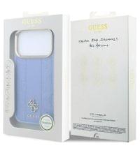 Magsafe Калъф за iPhone 18 Pro Max/ 17 Pro Max, Guess Leather Stripe Peony 4G Mag Case, Син - 5 Magsafe Калъф за iPhone 18 Pro Max/ 17 Pro Max, Guess Leather Stripe Peony 4G Mag Case, Син - 5