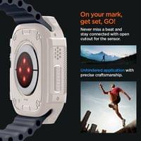 Противоударен Калъф за Apple Watch Ultra 1/ 2/ 3/ 4, Spigen Rugged Armor Case, Бежов - 5 Противоударен Калъф за Apple Watch Ultra 1/ 2/ 3/ 4, Spigen Rugged Armor Case, Бежов - 5
