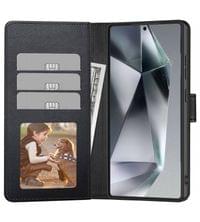 Кожен Калъф с Джобове за Samsung A57, Tech-Protect Wallet Book Case, Черен - 2
