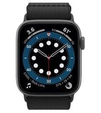 Текстилна Каишка за Apple Watch Ultra/ 12/ 11/ 10/ 9/ 8/ SE, Spigen Fit Lite Band, Черен - 2