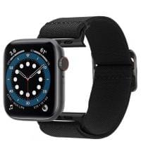 Текстилна Каишка за Apple Watch Ultra/ 12/ 11/ 10/ 9/ 8/ SE, Spigen Fit Lite Band, Черен - 6
