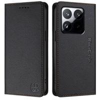 Кожен Калъф с Джобове за Xiaomi 15T, Rfid Wallet Case, Черен - 1