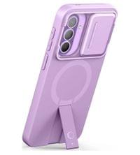 Magsafe Калъф с Капак за Камера и Стойка за Samsung A57, Tech-Protect Kevlar Aura Case, Лилав - 2 Magsafe Калъф с Капак за Камера и Стойка за Samsung A57, Tech-Protect Kevlar Aura Case, Лилав - 2
