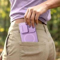 Magsafe Калъф с Капак за Камера и Стойка за Samsung A57, Tech-Protect Kevlar Aura Case, Лилав - 6 Magsafe Калъф с Капак за Камера и Стойка за Samsung A57, Tech-Protect Kevlar Aura Case, Лилав - 6