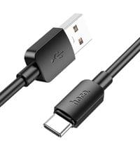 Къс USB-C към USB-A Кабел за Външна Батерия, Hoco 27W 0.25m, Черен - 2