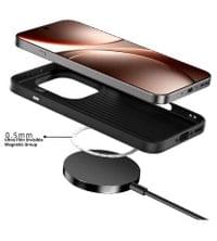 Magsafe калъф за Oppo Find X9, GKK Carbon Desigh Case, Черен - 3