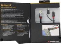 Mini-USB Кабел, Monster Combo Mini USB &amp;amp; micro-USB 1m, Черен - 2